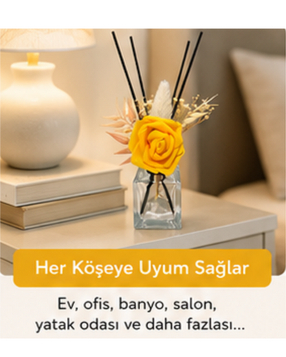 Dekoratif Yapay Çiçekli Oda Kokusu Şişesi