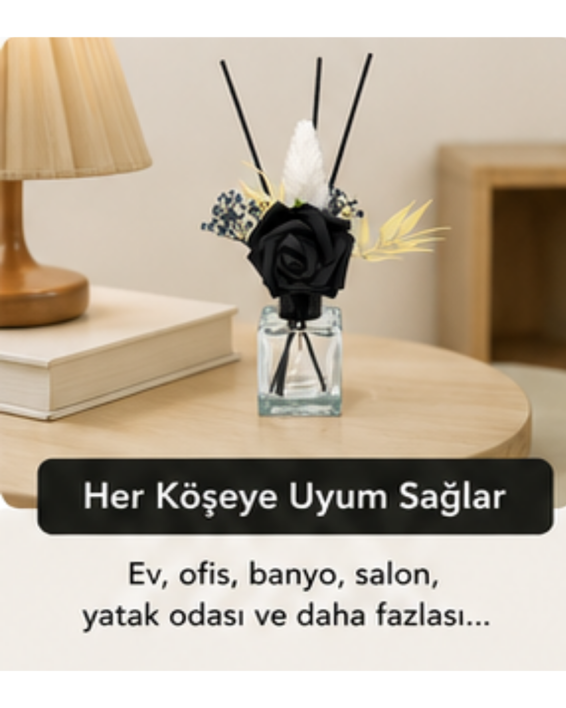 Dekoratif Yapay Çiçekli Oda Kokusu Şişesi