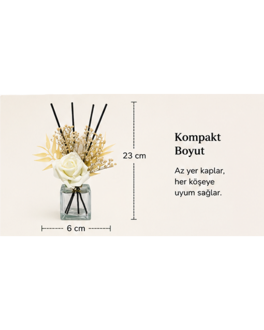 Dekoratif Yapay Çiçekli Oda Kokusu Şişesi