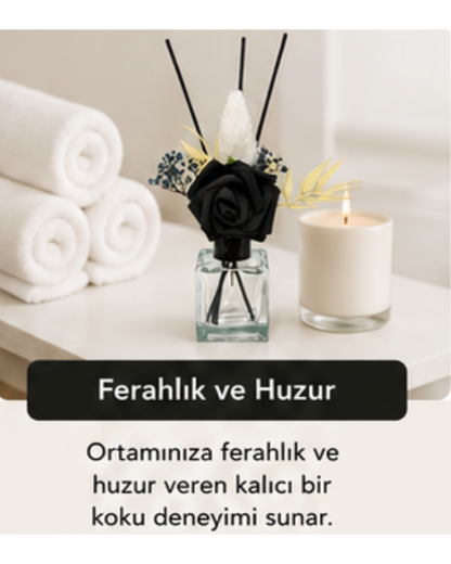 Dekoratif Yapay Çiçekli Oda Kokusu Şişesi