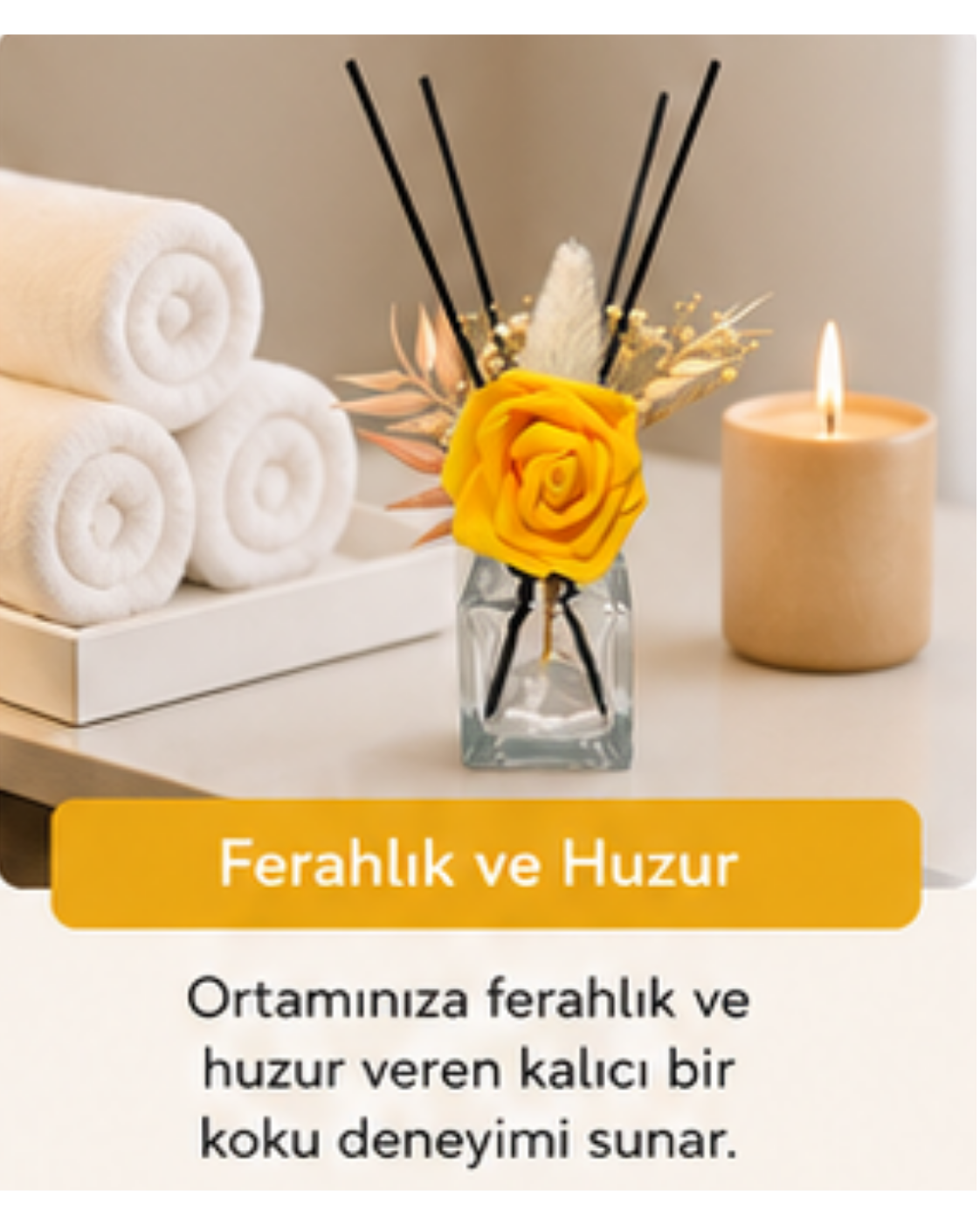 Dekoratif Yapay Çiçekli Oda Kokusu Şişesi