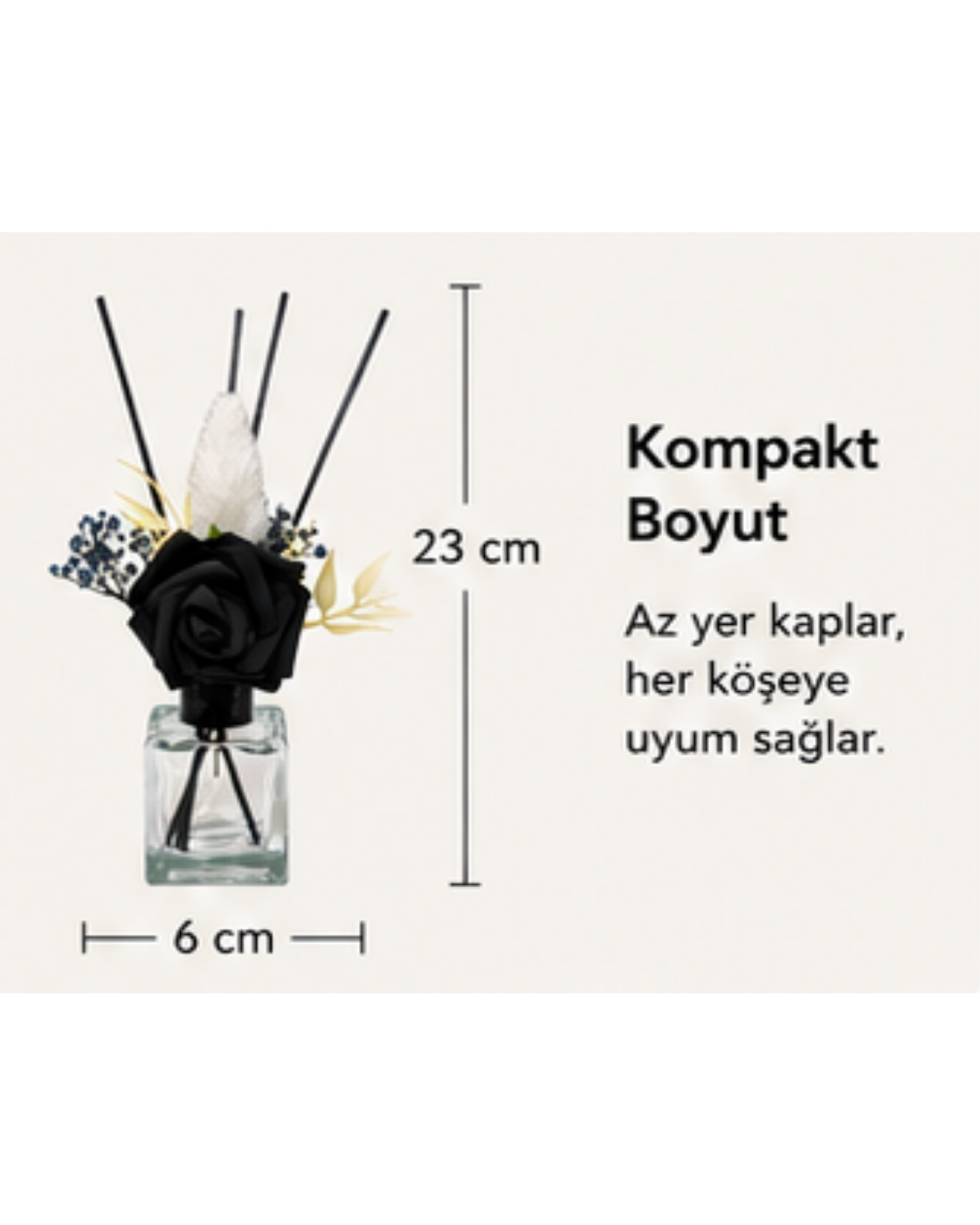 Dekoratif Yapay Çiçekli Oda Kokusu Şişesi
