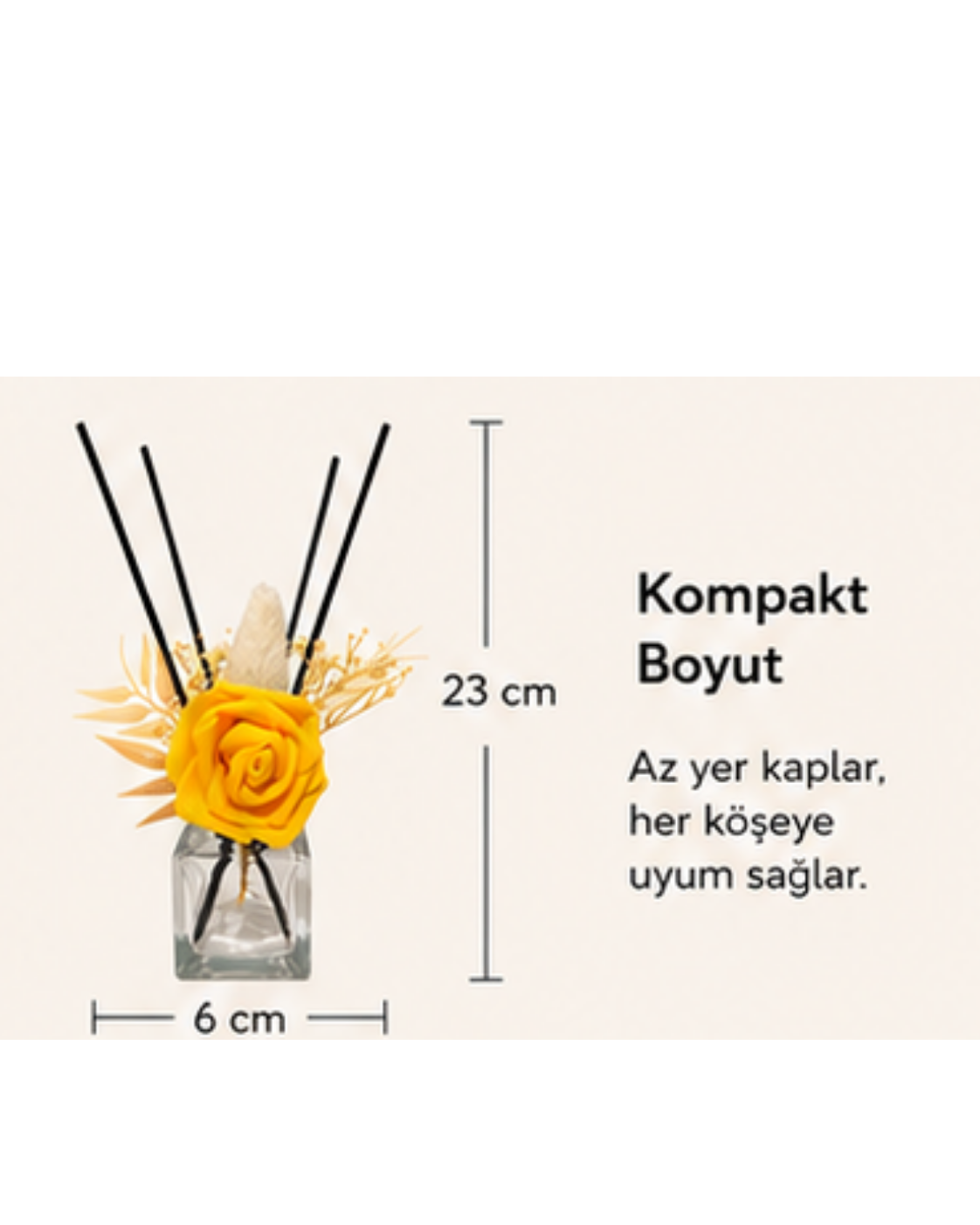 Dekoratif Yapay Çiçekli Oda Kokusu Şişesi