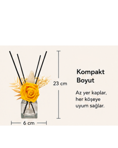 Dekoratif Yapay Çiçekli Oda Kokusu Şişesi