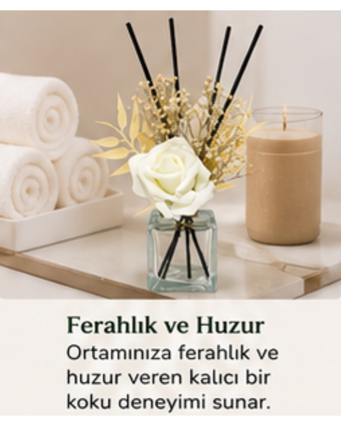 Dekoratif Yapay Çiçekli Oda Kokusu Şişesi