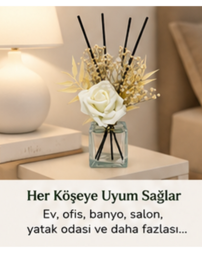 Dekoratif Yapay Çiçekli Oda Kokusu Şişesi